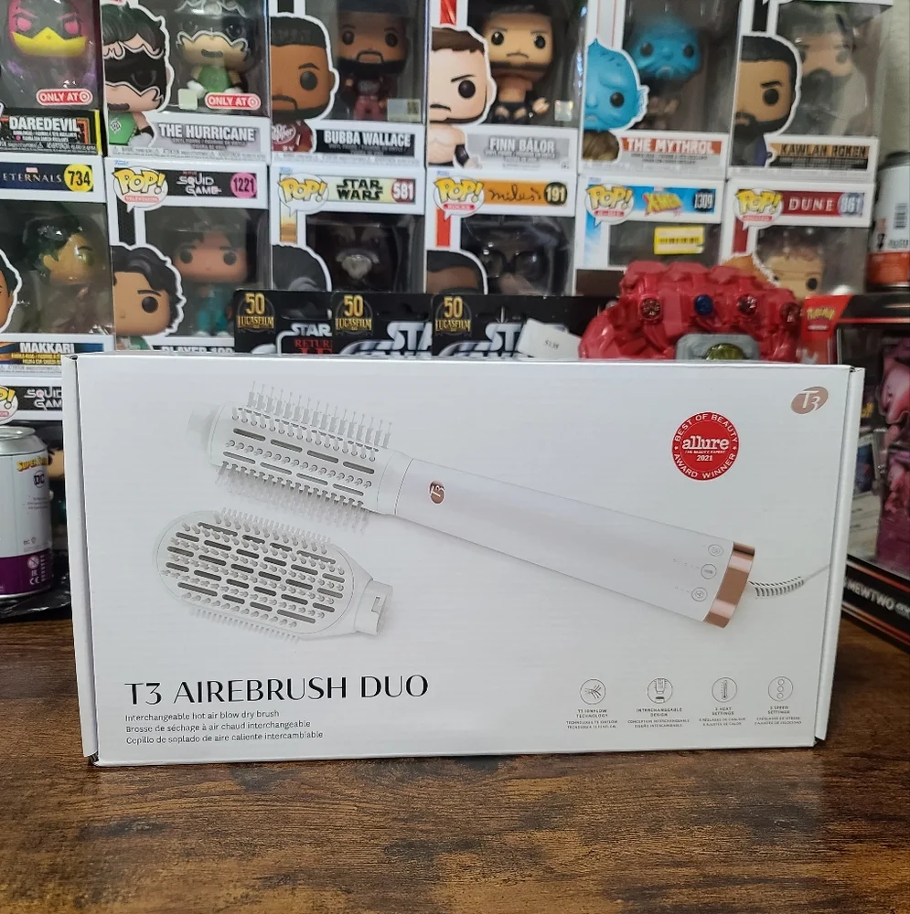 BRAND NEW T3 AireBrush Duo Hair Dryer - White/Rose Gold - Retails $189.99 - Picture 5 of 6